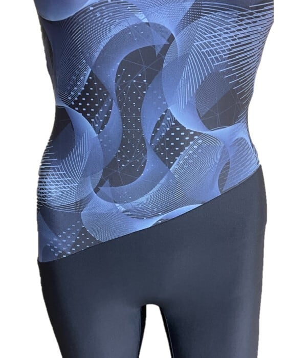 WO-345718 npフィットネス水着 Oバックオールインワン（斜めカット