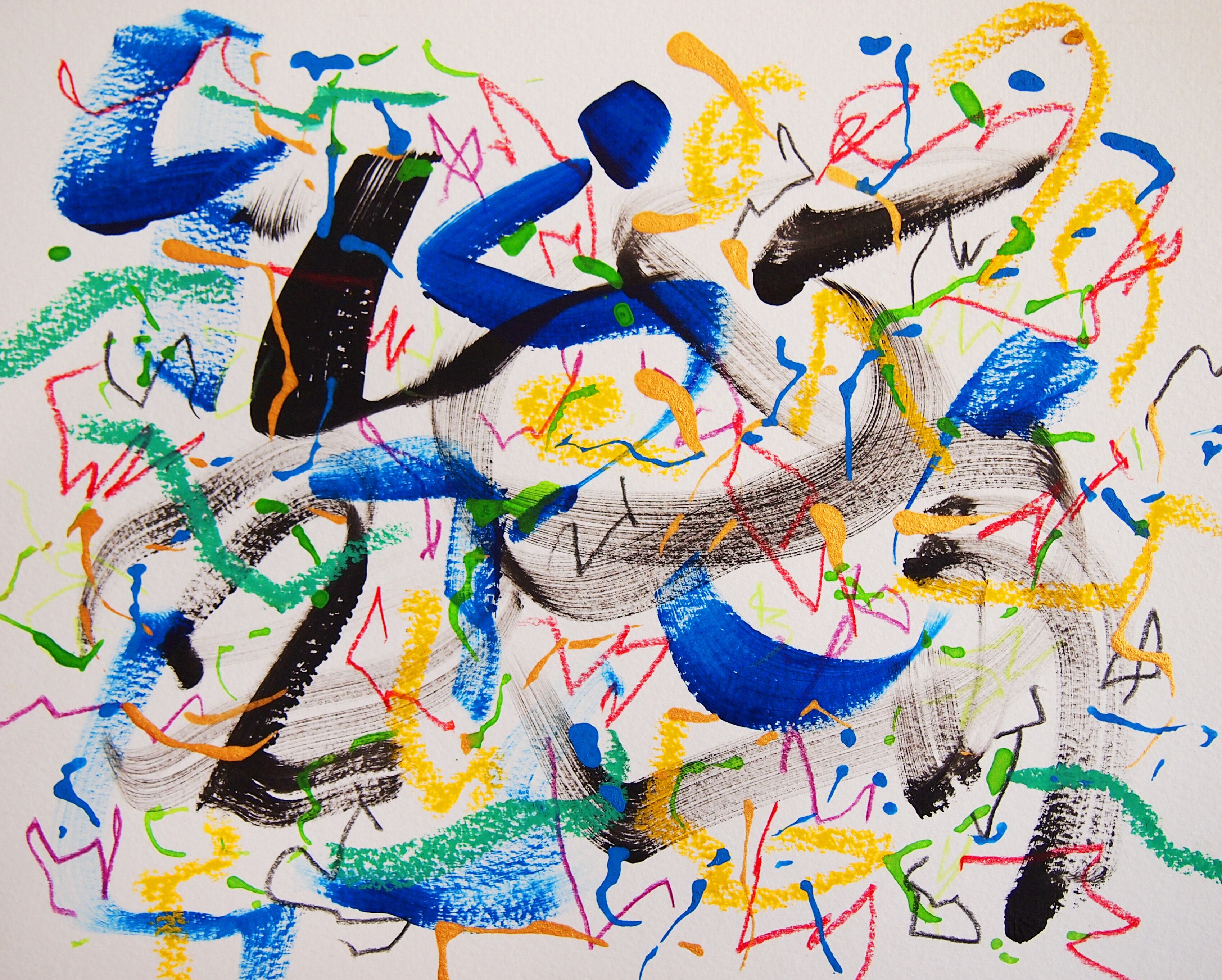 高級感 パステル ドローイング 無題 額装なし 絵画/タペストリ