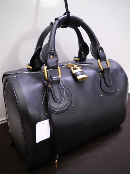 レア美品◆Chloe クロエ Aurora オーロラ ミニボストン型 レザー トート ハンド バッグ 黒◆ Chloeのアイコン・パディントンの後継モデル♪