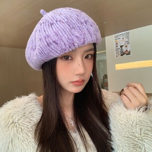 ニット ベレー帽 リブ編み レディース 秋冬 韓国 帽子 おしゃれ きれいめ 大人 かわいい ニットキャップ ニット帽 カジュアル 暖かい 大人可愛い 大人女子