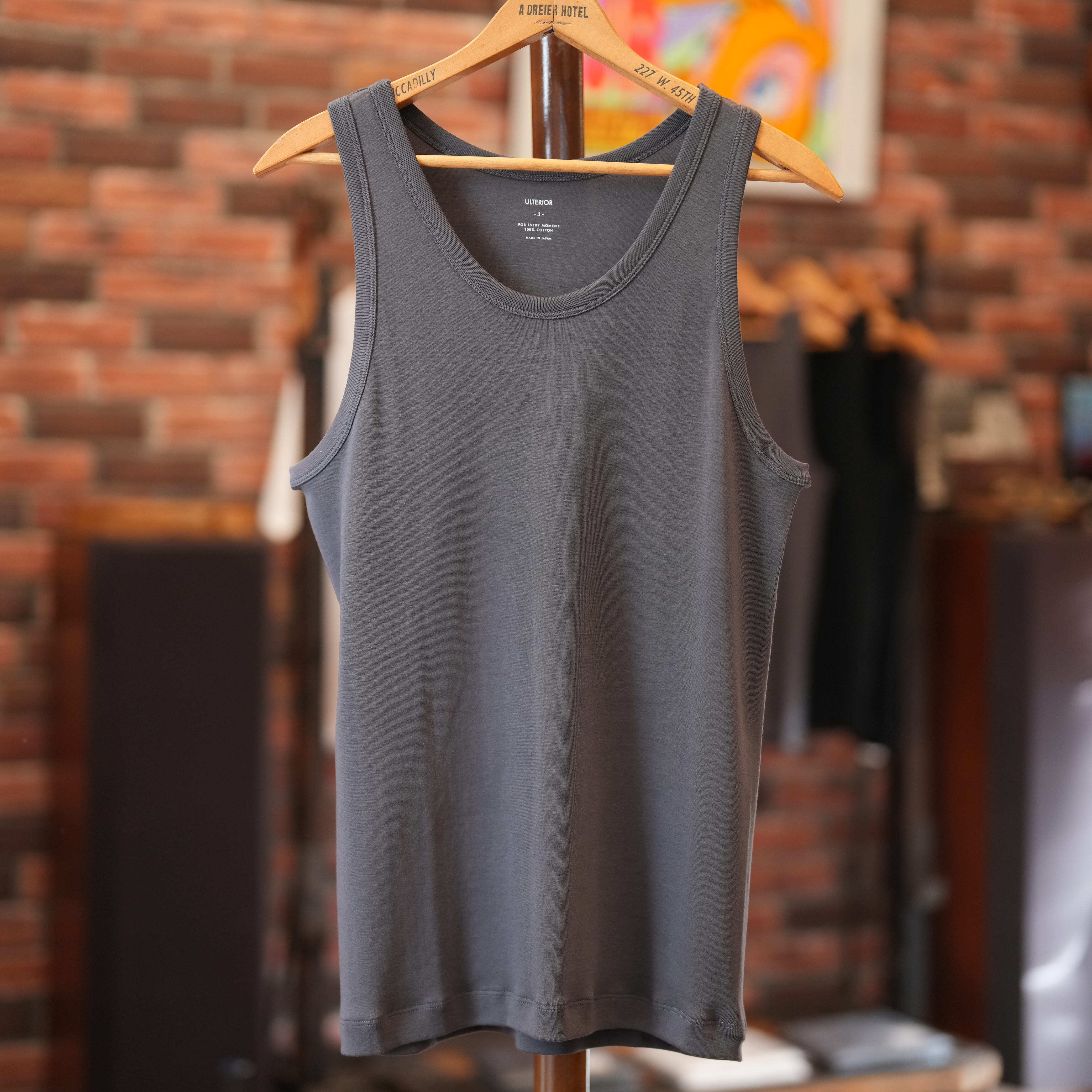 ULTERIOR(アルテリア) 26SS "TUBULAR TANK TOP" -GREY-