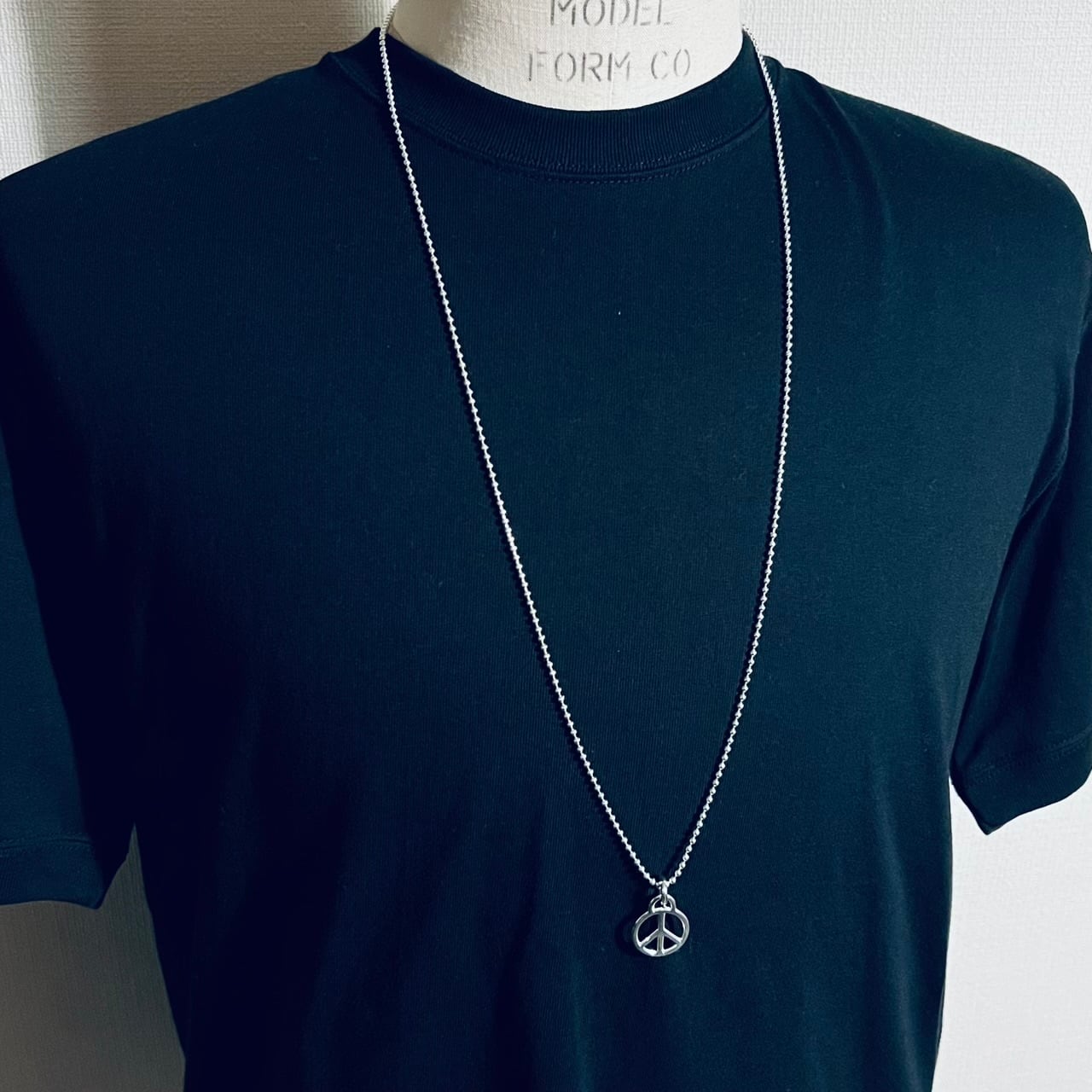 OLD TIFFANY & CO. Peace Sign Large Charm Necklace Sterling