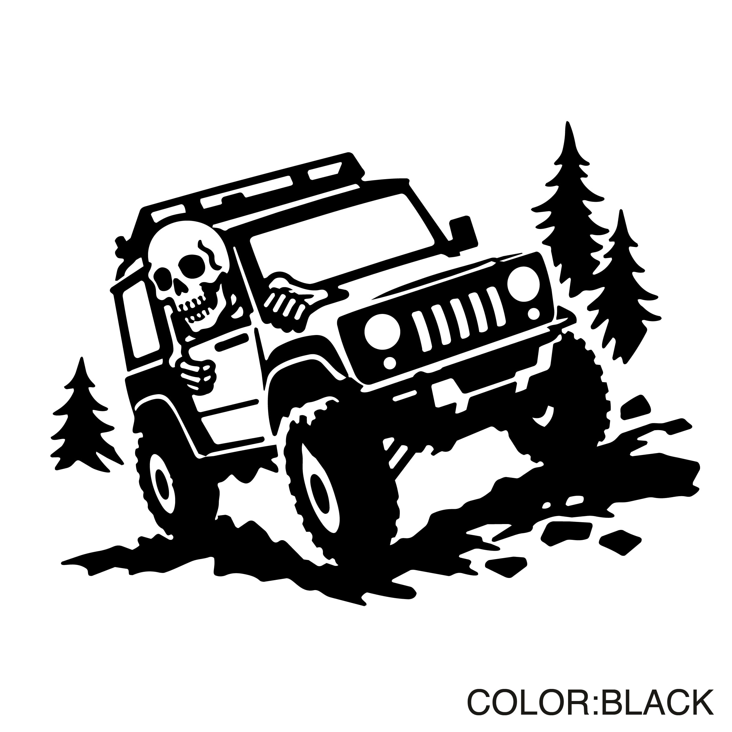 車 ステッカー 防水 屋外対応 JIMNY ジムニー 転写デカール（白／黒