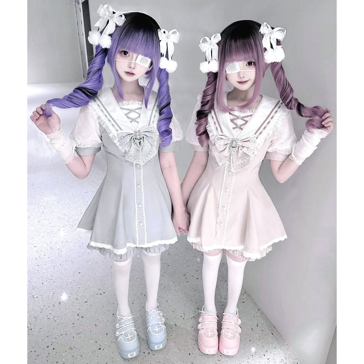 パールガーリーセーラー襟セットアップ：半袖Ver. | Maiden's Rêve