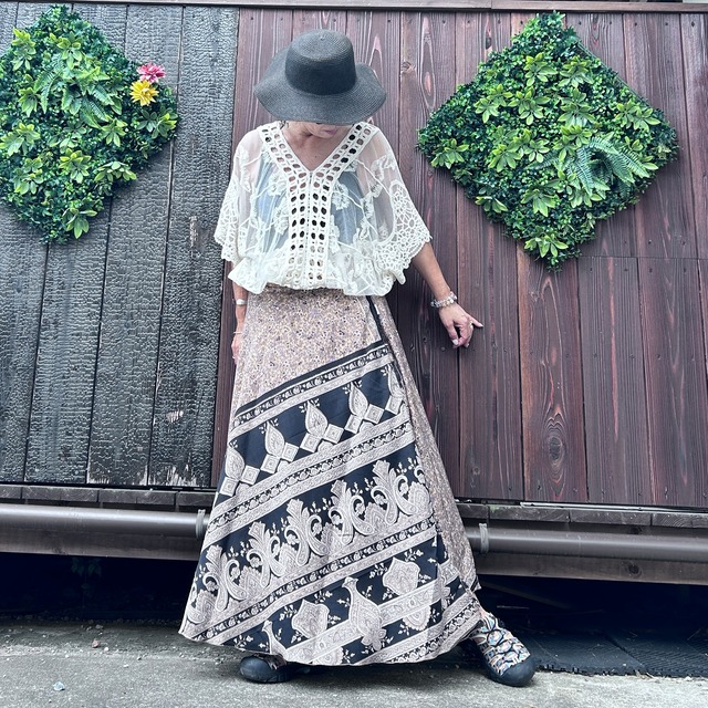 シルク巻きスカート5207