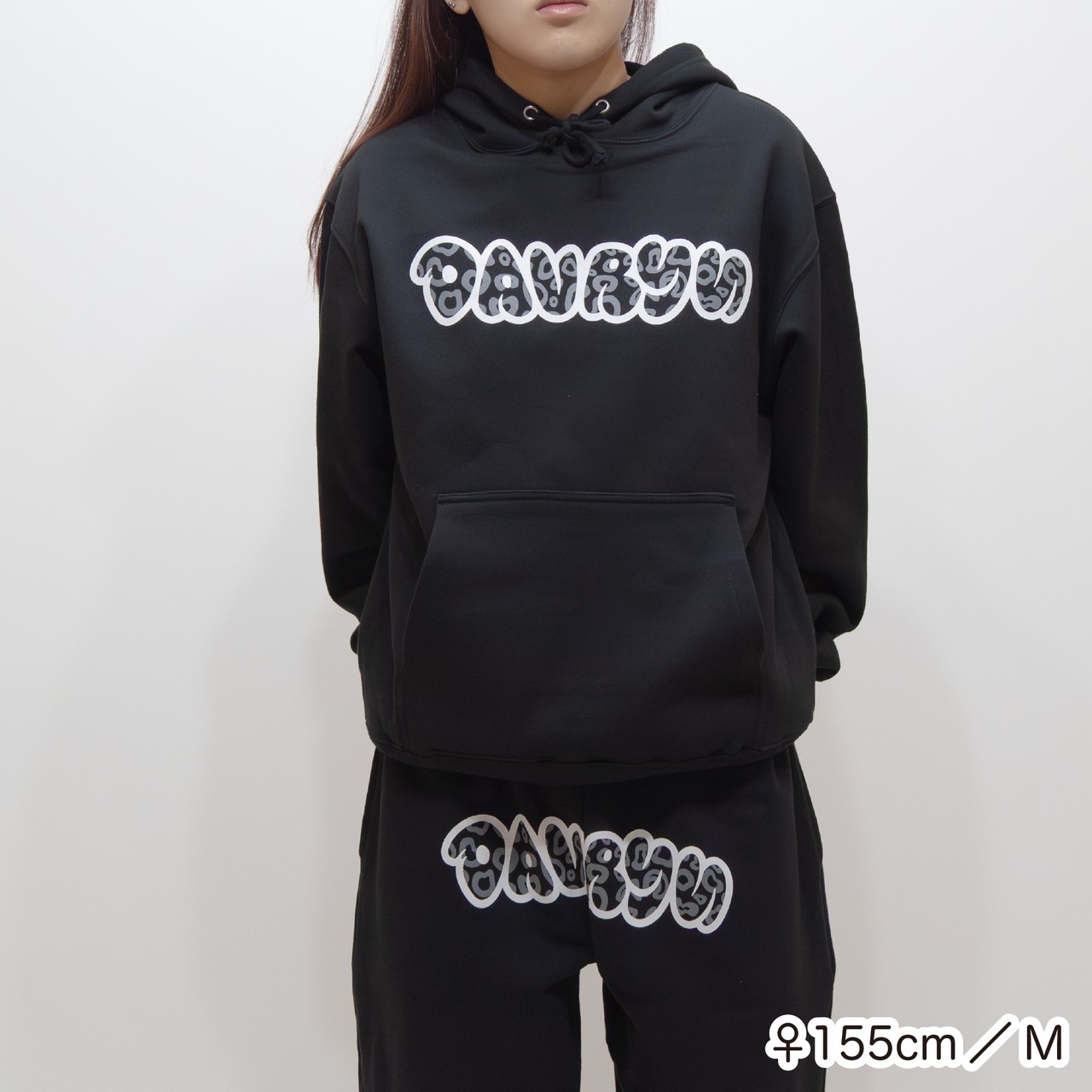 DAVRYU leopard BAW HOODIE [ブラック]