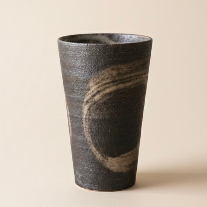 再入荷】麦酒杯(450cc)焼締 白刷毛 | TSUNE;田中恒子の器 オンラインストア