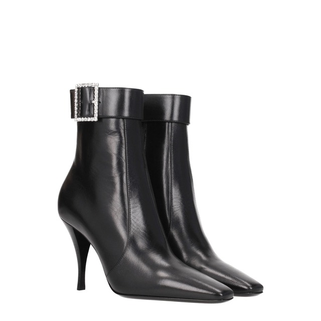 【新品】SAINT LAURENT サンローラン レディース アンクルブーツ レザー ブラック 716726AAAZZ1000