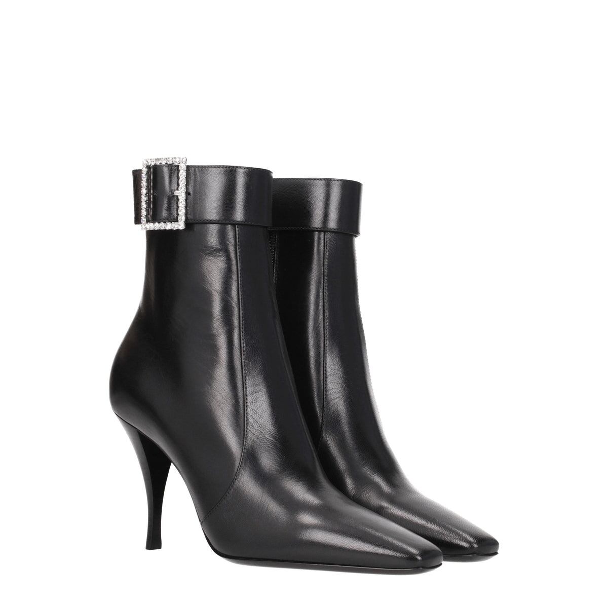 【新品】SAINT LAURENT サンローラン レディース アンクルブーツ レザー ブラック 716726AAAZZ1000