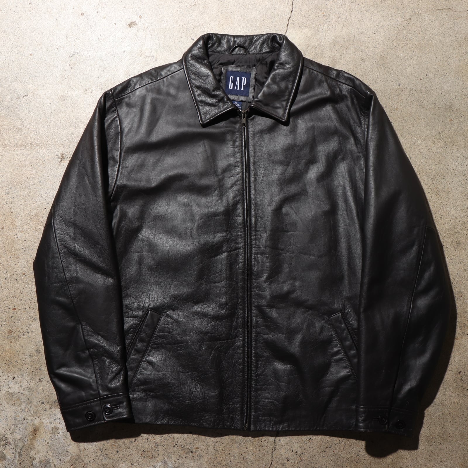 美品 XL OLD GAP ダークブラウン 本革 レザージャケット オールド 