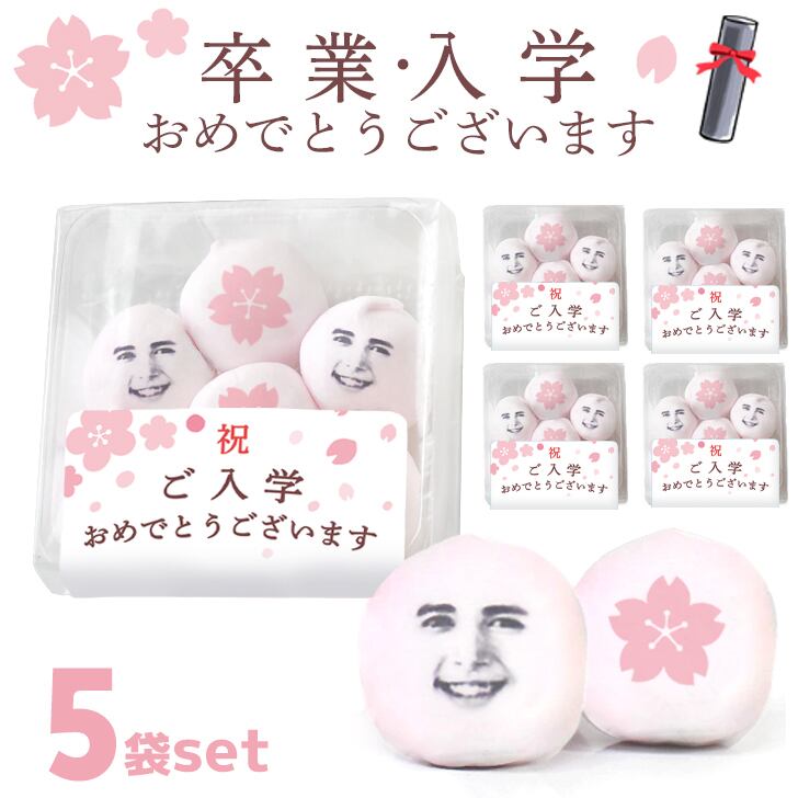 メール便送料無料 卒業 入学祝い プチギフト マシュマロ 6個入り×5袋セット おめでとう 記念 お祝い お配り 顔 顔写真 写真プリント おもしろ 面白い スイーツ お菓子 配れる 大量 プレゼント オリジナル ギフト 友達 同級生 先生 卒業式 入学式 SNS いちご ウケる ウケ狙い