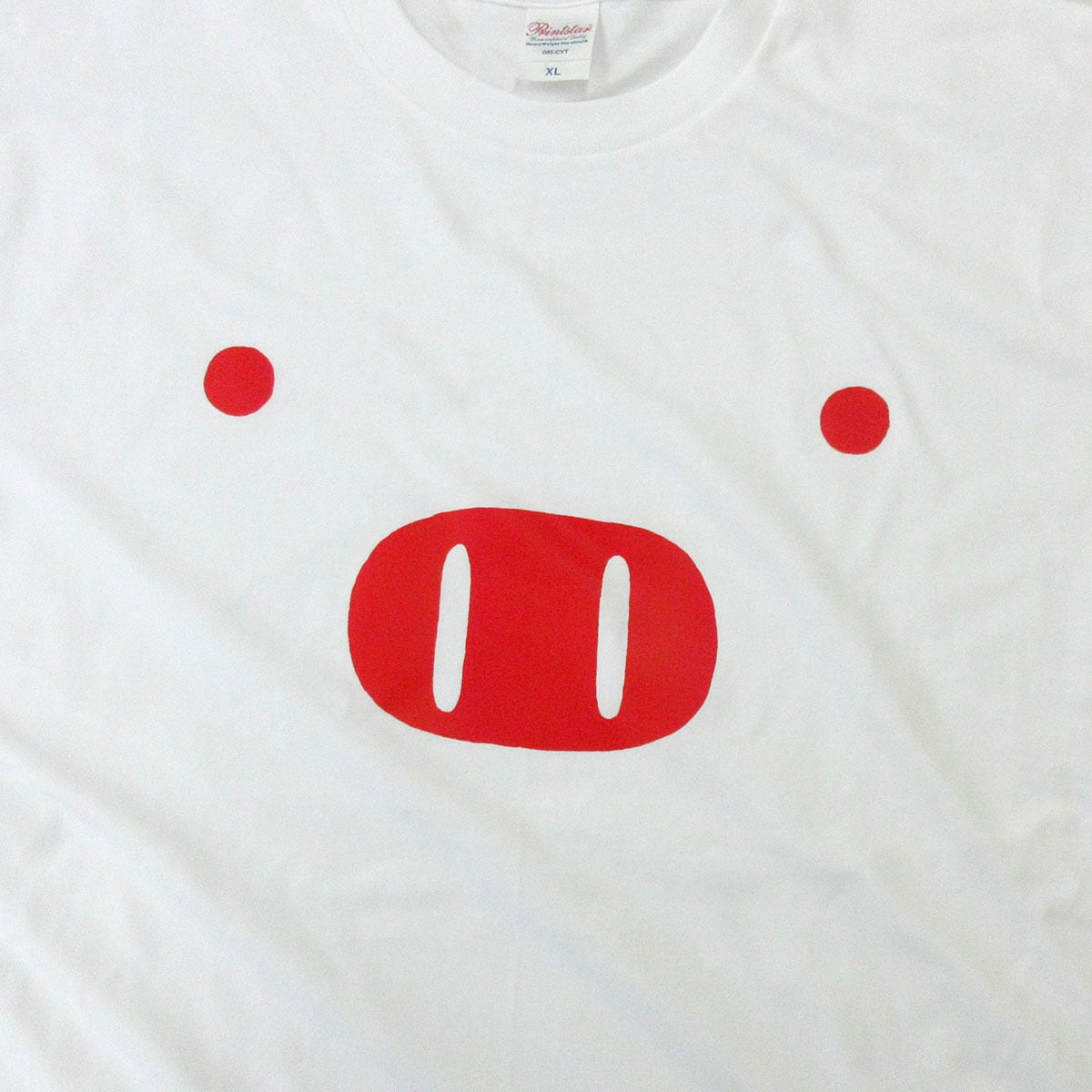 ブタ デカ顔T 手描き デカ顔 おバカな fc01 Tシャツ アニマル おもしろ プレゼント ギフト