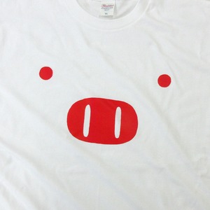 ブタ デカ顔T 手描き デカ顔 おバカな fc01 Tシャツ アニマル おもしろ プレゼント ギフト