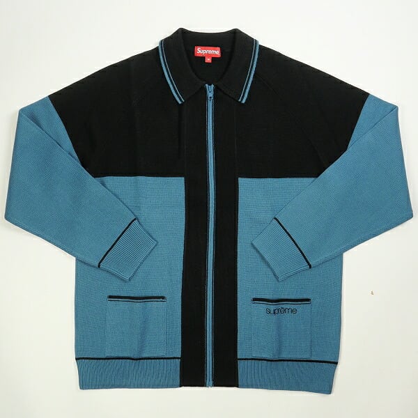 シュプリーム 19AW カラーブロックド ジップアップセーター Size L