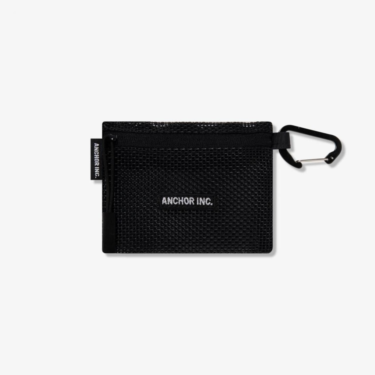 【 ANCHOR INC. 】BOLD LOGO MINI MESH POUCH WITH CARABINER