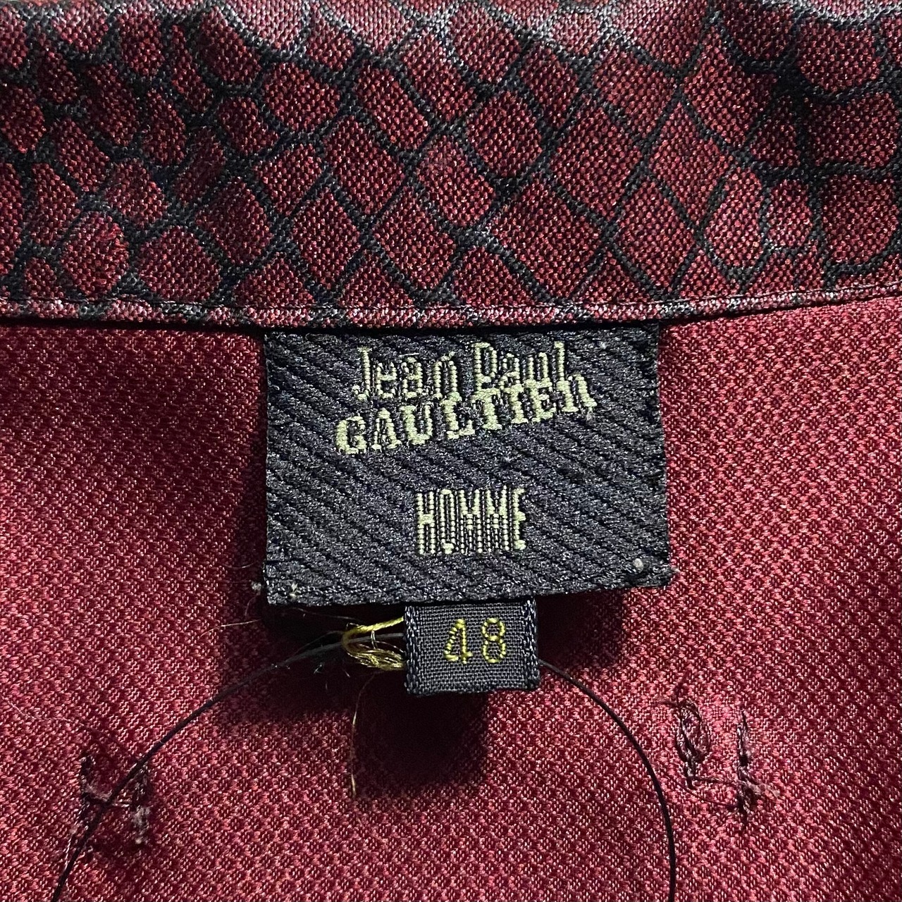 JEAN PAUL GAULTIER HOMME crocodile embossed switching shirt