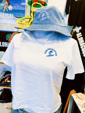 ALOHACOCOBEACHCLUB ワンポイントTEE(ホワイト)