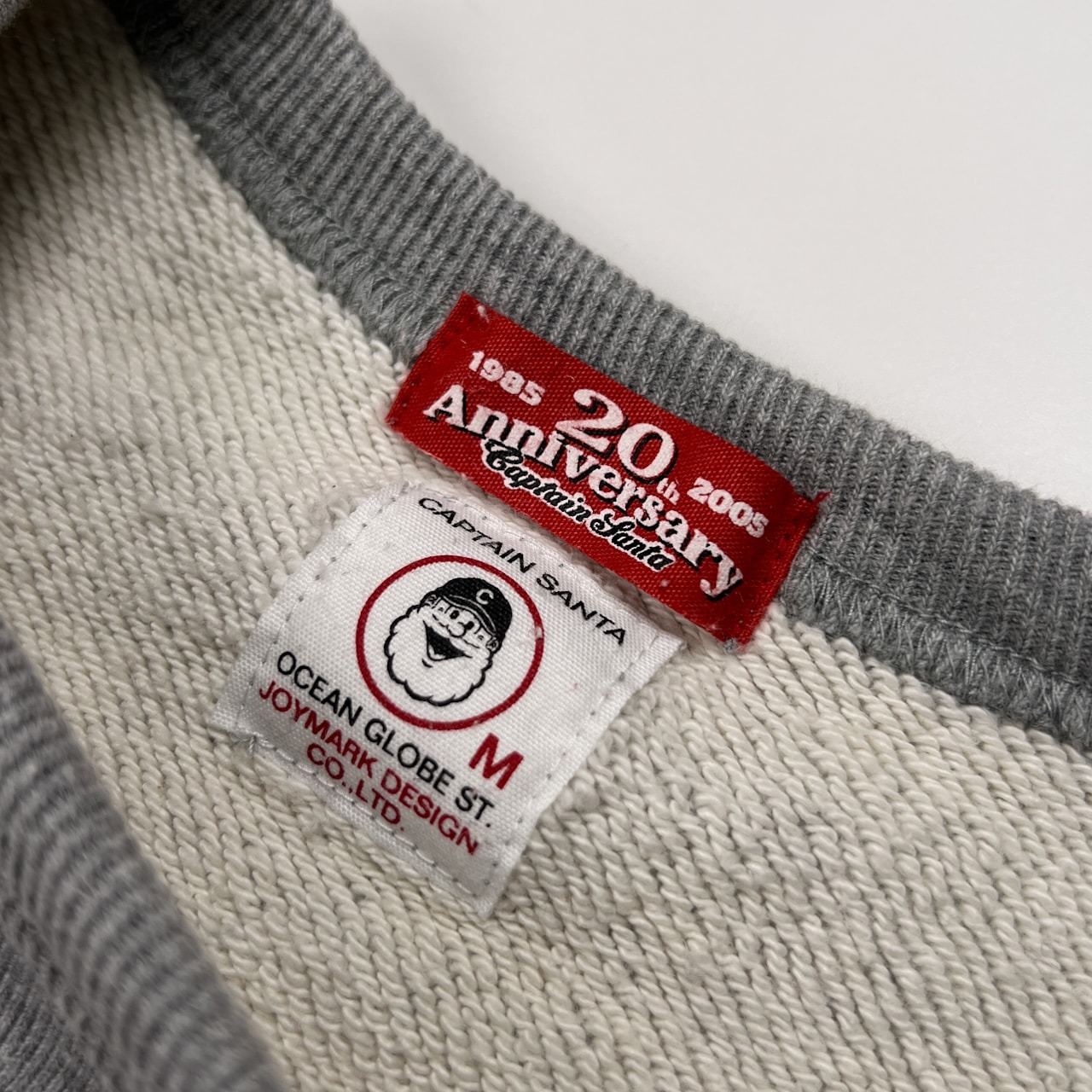 CAPTAIN SANTA キャプテンサンタ 20周年 プリント スウェット トレーナー シャツ サイズ M /グレー/メンズ/ジョイマークデザイン/日本製