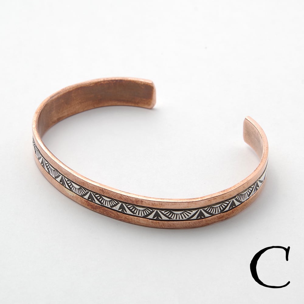INDIAN JEWELRY インディアンジュエリー】Navajo copper×silver Bangle
