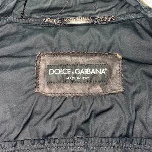 DOLCE&GABBANA single leather riders jacket