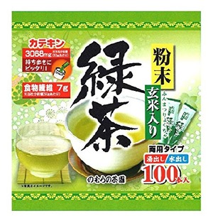 【努力特価】のむらの茶園 粉末玄米入り緑茶スティック 0.5g×100本