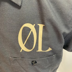 6937  Red kap ワークシャツ　バックプリント　輸入古着　M