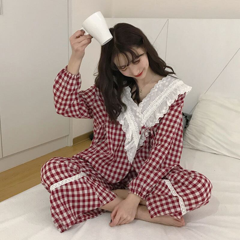 レース格子柄サマールーズ 大人ガーリー スウィート キュート カジュアル 夏物 萌量不足65826776308