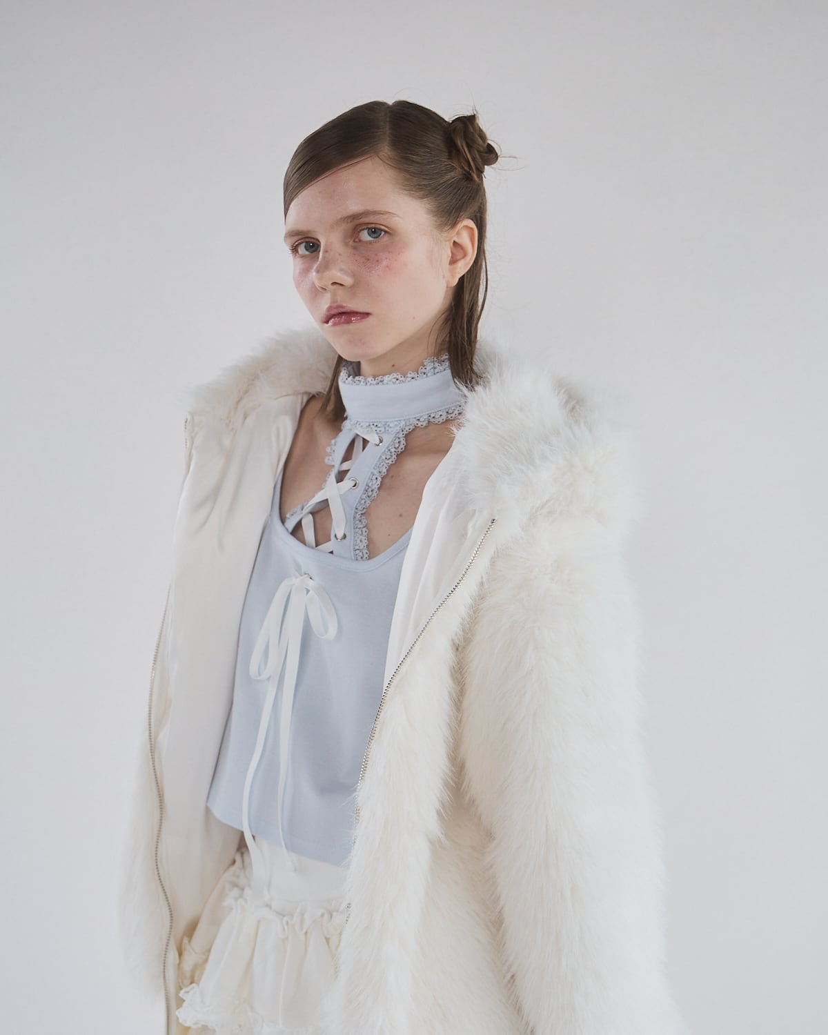 フロントレースアップニットトップス | lilLilly official webstore