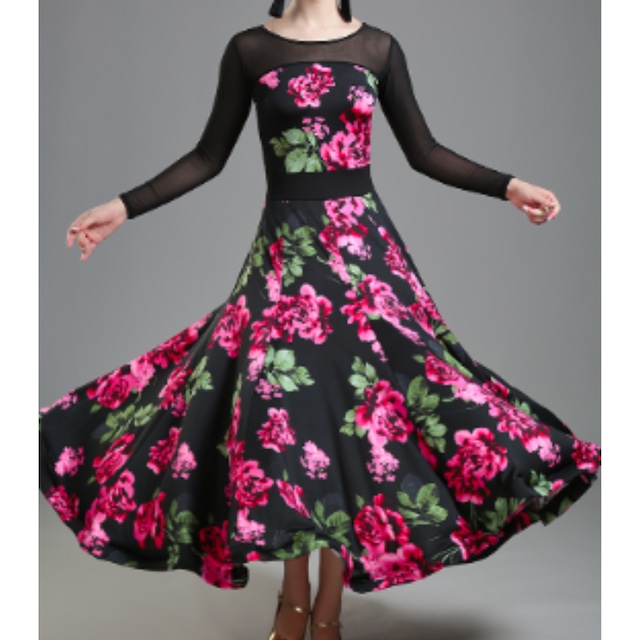 エレガント ローズデザイン ロングドレス ds0619