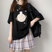 ✞ ラウンドネックフードプリント柄Tシャツ 大人ガーリー スウィート キュート カジュアル ✞ゴスロリ SM ミリ 甘ロリ クラロリ 和ロリ エレガント 黒ロリ 姫ロリ 華ロリ BB-BB9959179