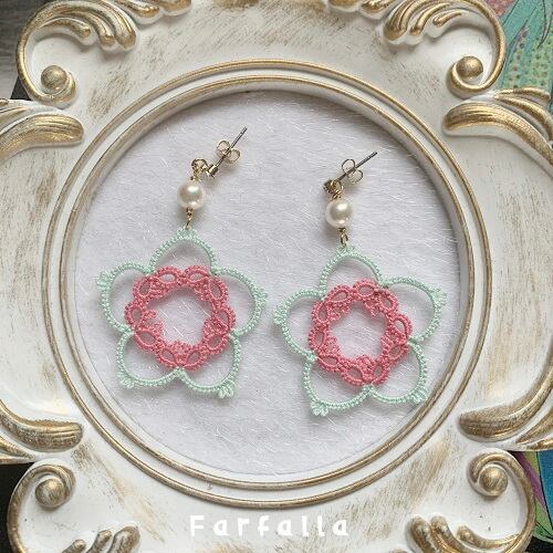 花の歌姫＊タティングレースピアス | Farfalla～ファルファッラ～