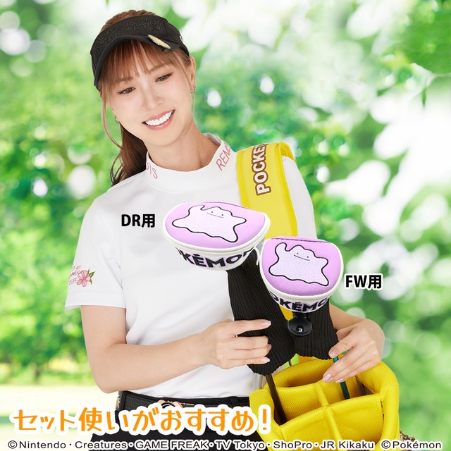 ポケモン　ソックスタイプヘッドカバー　FW用（メタモン）ゴルフ　おしゃれ かわいい キャラクター　ライセンス商品