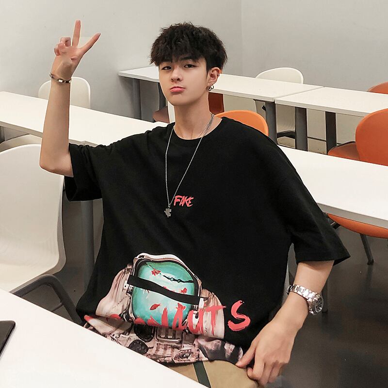 全2色 Tシャツ カットソー プリント カジュアル おしゃれ