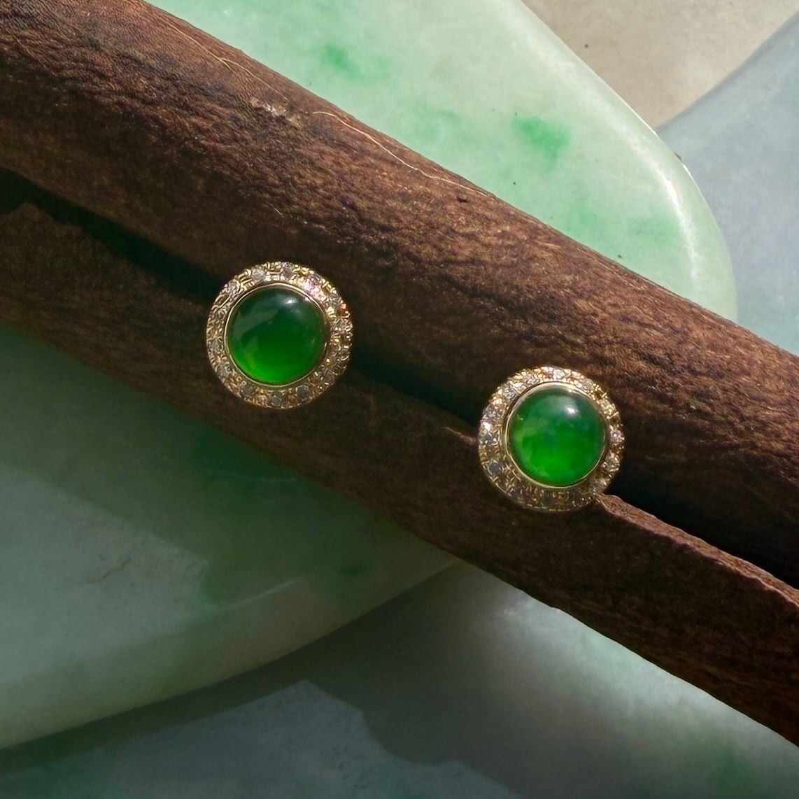 Jade earrings 翡翠YGピアス RCKMP3001 | Victorian Box