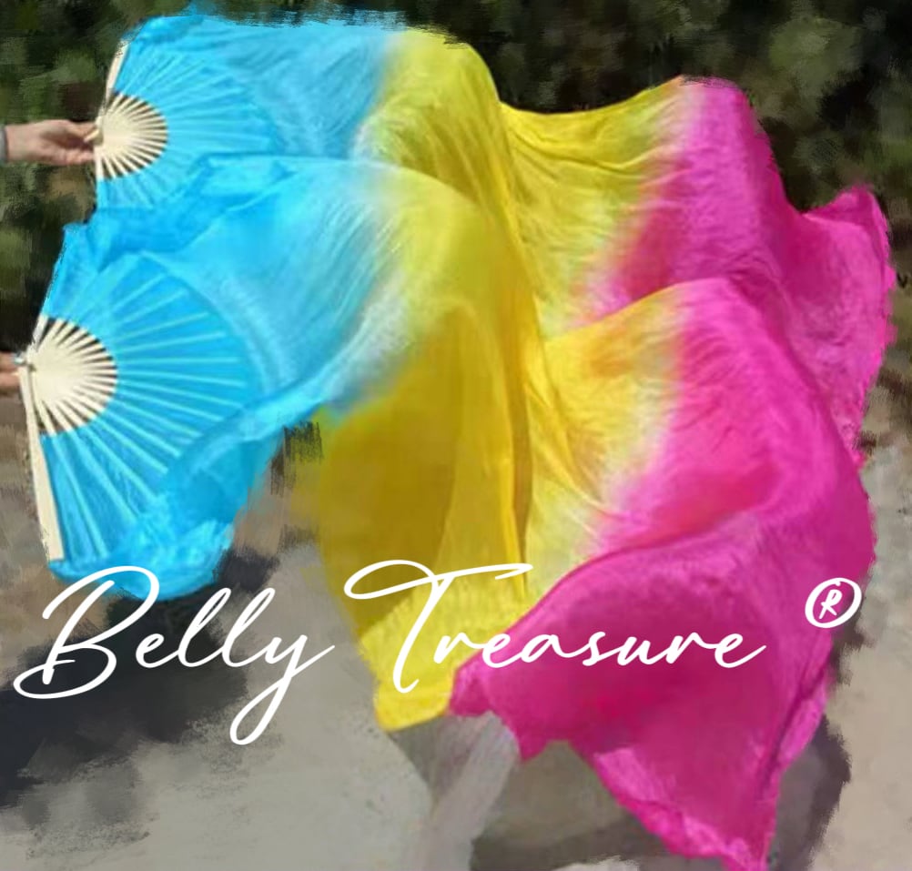 【翌日発送可能商品】左右2本シルクファンベール 1.5M スカイブルー/イエロー/チェリーピンク SZ 005 202502