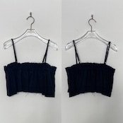 フリルギャザーbustier/ブラック