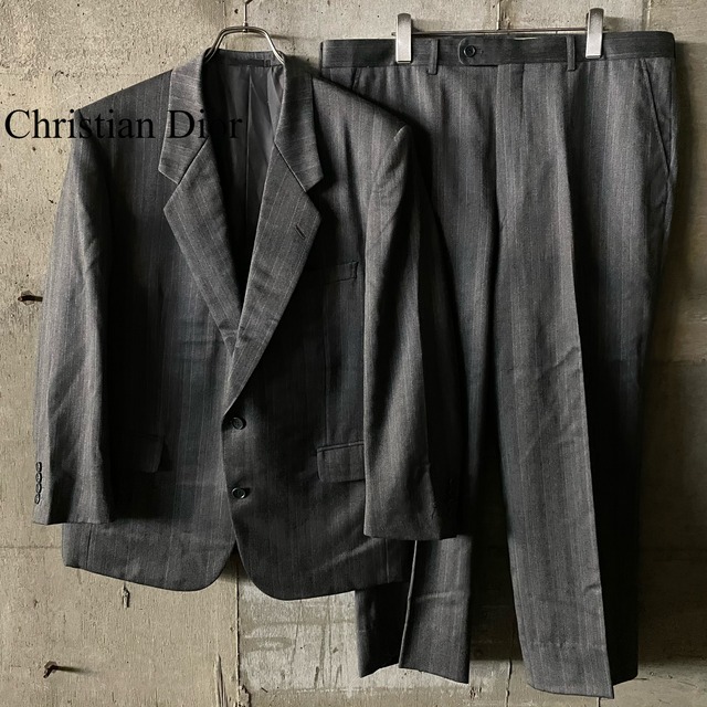 〖Christian Dior〗wool single setup suit/クリスチャンディオール ウール シングル セットアップ スーツ/lsize/#1225