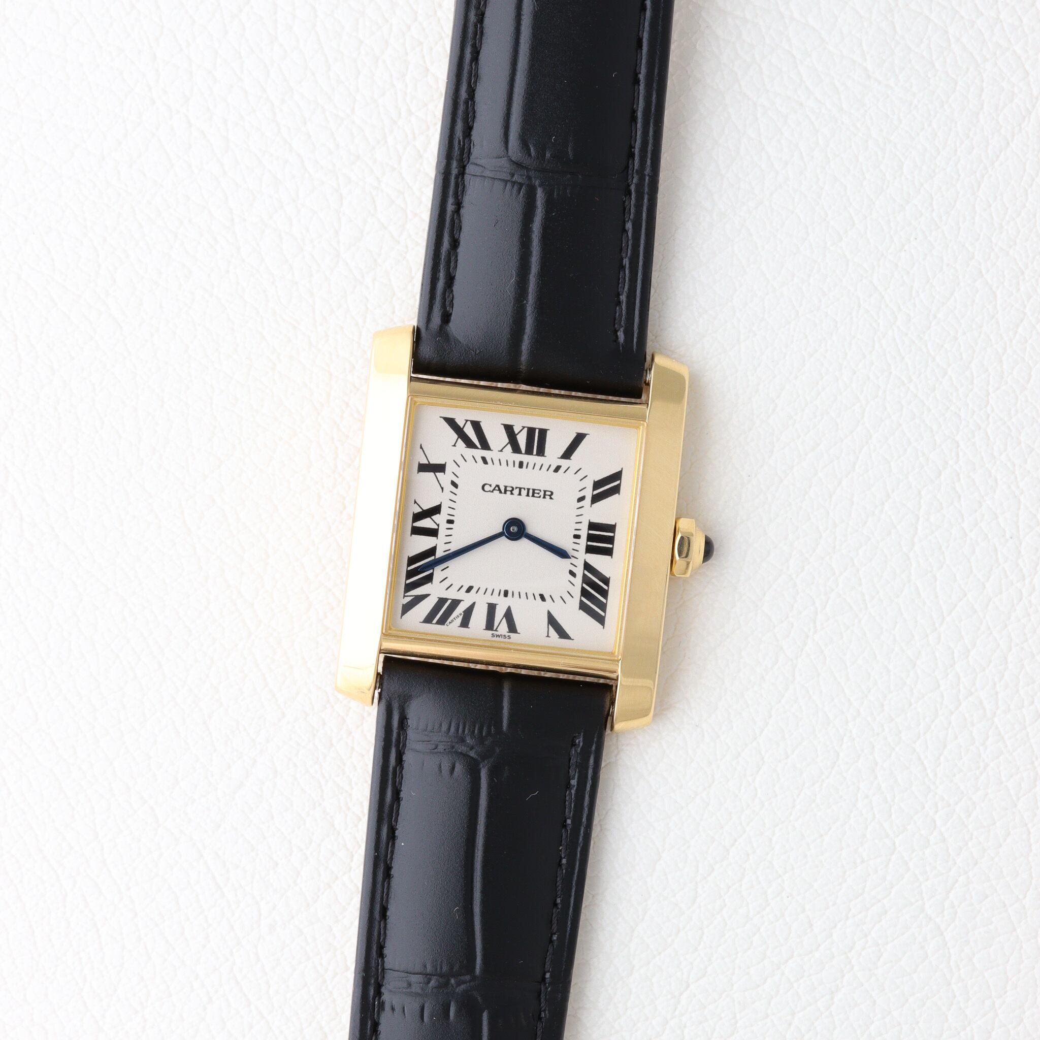 カルティエ タンクフランセーズ MM ゴールド×レザー | Ante Official