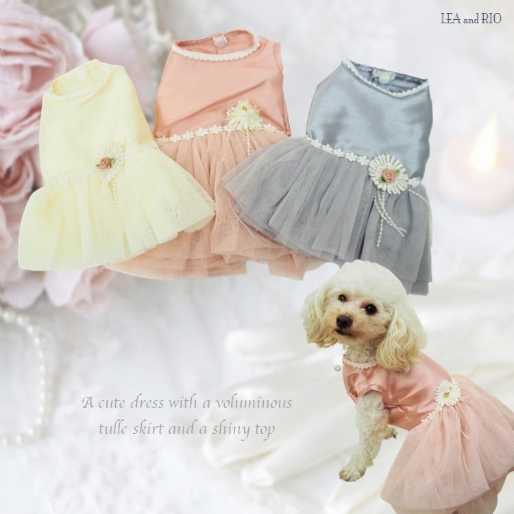 ワンピース YC14 YC15 YC16 ドレス リボン グレー クリーム ピンク