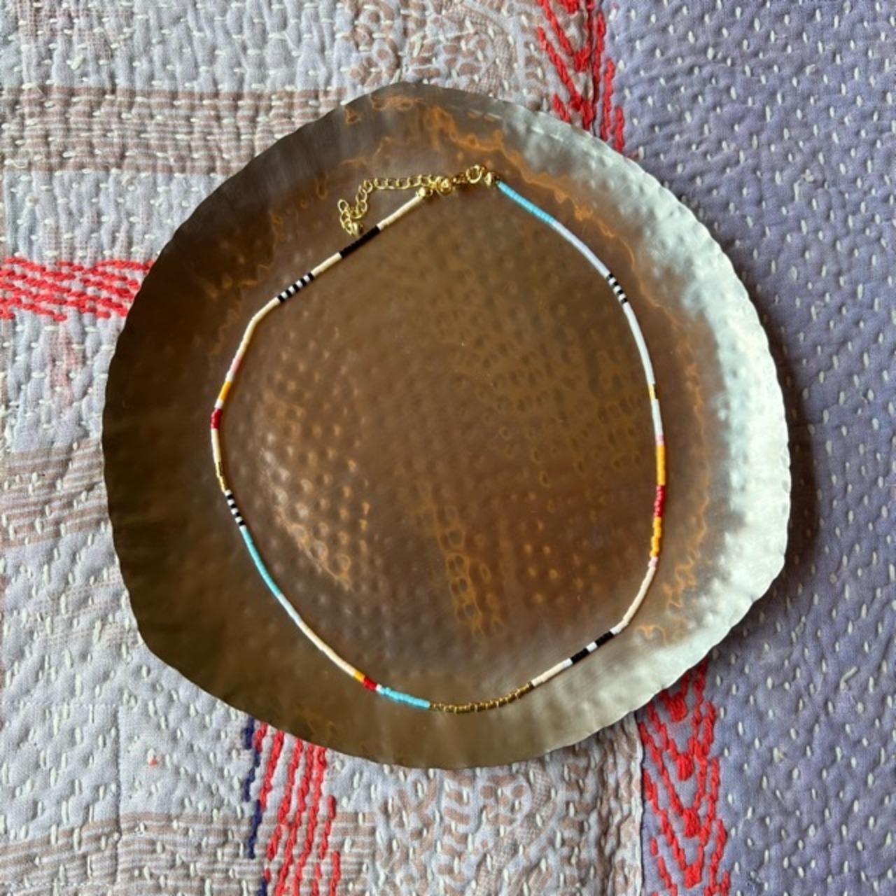 TOPANGA Jewelry　Colorful border necklace　カラフルボーダーネックレス　beads　ネックレス　ギフト　プレゼント