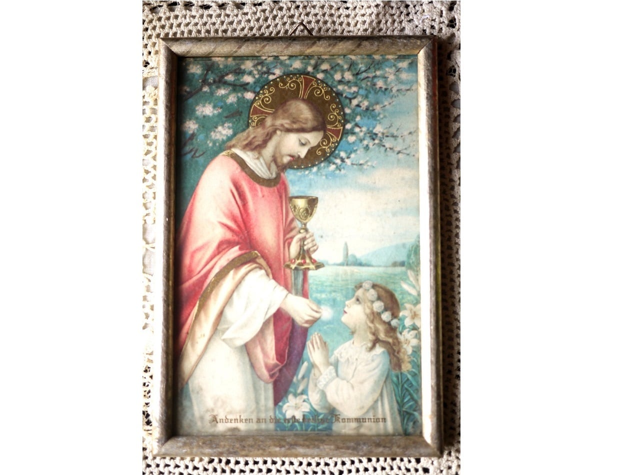 アンティーク絵画宗教画刺繍ヨーロッパ アンティーク絵画宗教画刺繍ヨーロッパ
