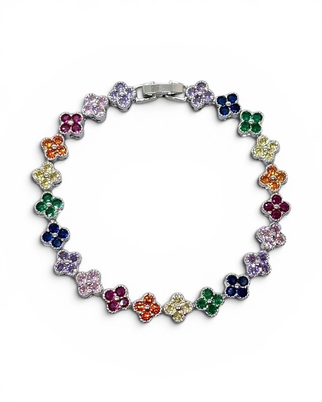 FLOWER LINK BRACELET【Rainbow】
