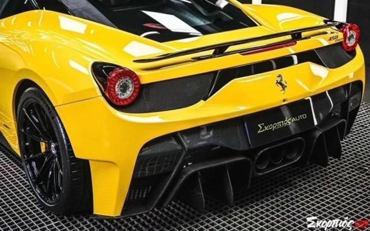 フェラーリ458イタリア Novitタイプリア2段式カーボンウイング | YAMAGUN RACING