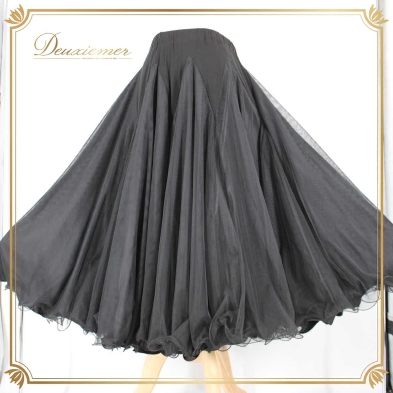 社交ダンス 衣装 スタンダード スカート レッスンウェア オールシーズン Create-Sun クリエイトサン 黒 ブラック系 無地 シンプル 社交ダンス 衣装 スカート ふんわり 二重スカート シルエット 伸縮性 ポリエステル 高品質 モノトーン カジュアル ファッション おしゃれ 春 夏 秋 冬 メンズ レディース ウェア ダンスレッスン スポーツ 体型カバー 使いやすい