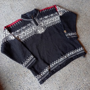 ノルウェー製 DALE of NORWAY ハーフジップ ノルディックセーター used [111062]