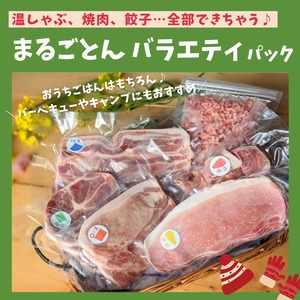 まるごとんバラエティパック (5部位6種)｜いろんな豚肉料理を楽しみ