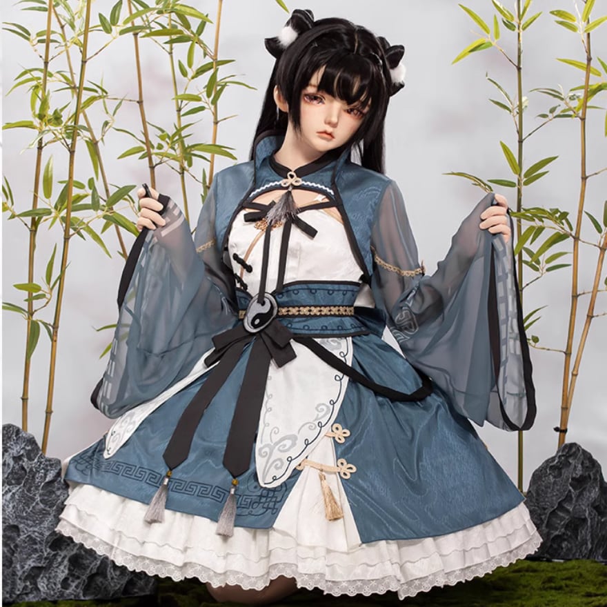 ロリータ通販 SEASONZ 華ロリ チャイナドレス メイド服 コスプレ タッセル 結び紐 中華風 レース リボン フリル ガーリー ロマンティック ゆめかわ ロリィタ lolita 甘め イベント ろりーた 服 | ロリータ通販 SEASONZ powered by BASE