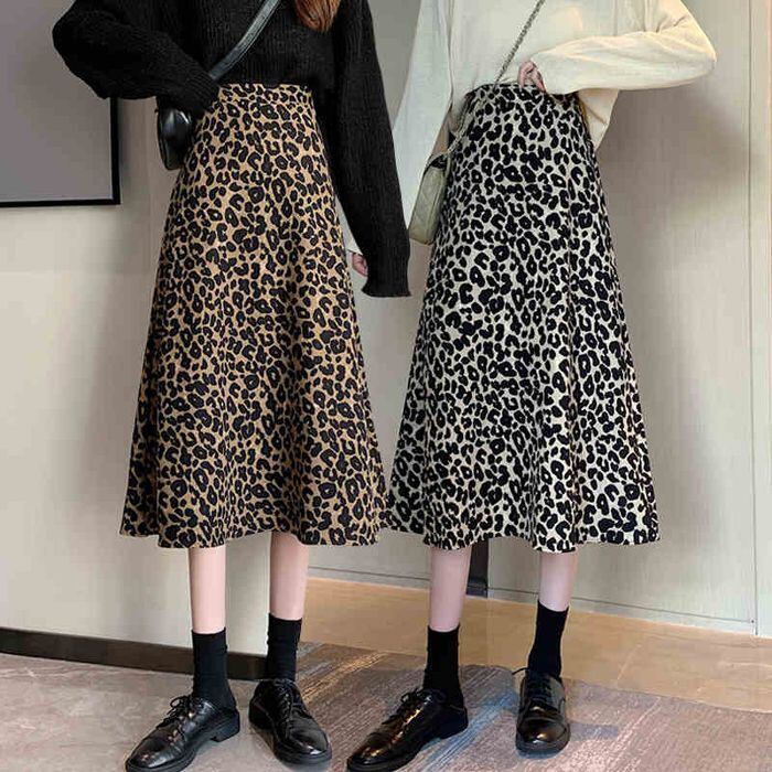 スカート レディース フレアスカート ロングスカート 膝下丈 ひざ丈 ミモレ丈 細身 Aライン レオパード ハイウエスト 大人可愛い 綺麗 大人 上品 お洒落 かっこいい 大人女子 送料無料 キュート ガーリー モード系 セクシー エレガント シンプル 美しい 高級感 秋 冬 10代 20代 30代 40代 オフィス ビジネス OL デート お出かけ 女子会 休日 イベント 旅行 韓国 韓国風 ファッション 体型カバー 流行 インスタ映え 細見え ベージュ ホワイト S M L XL