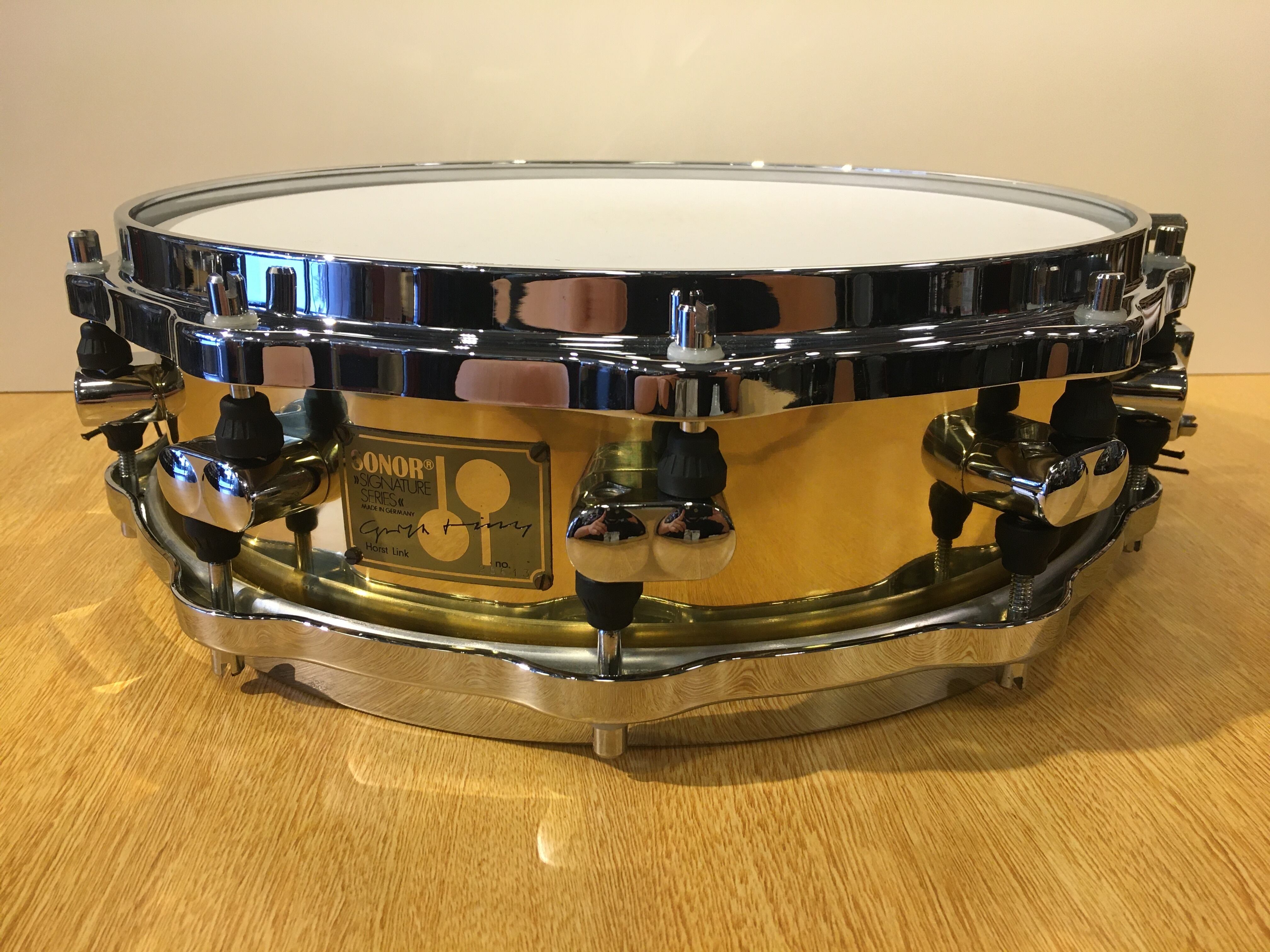 Vintage]SONOR SY-1404 Signature Series 14 × 4 Brass ハードケース