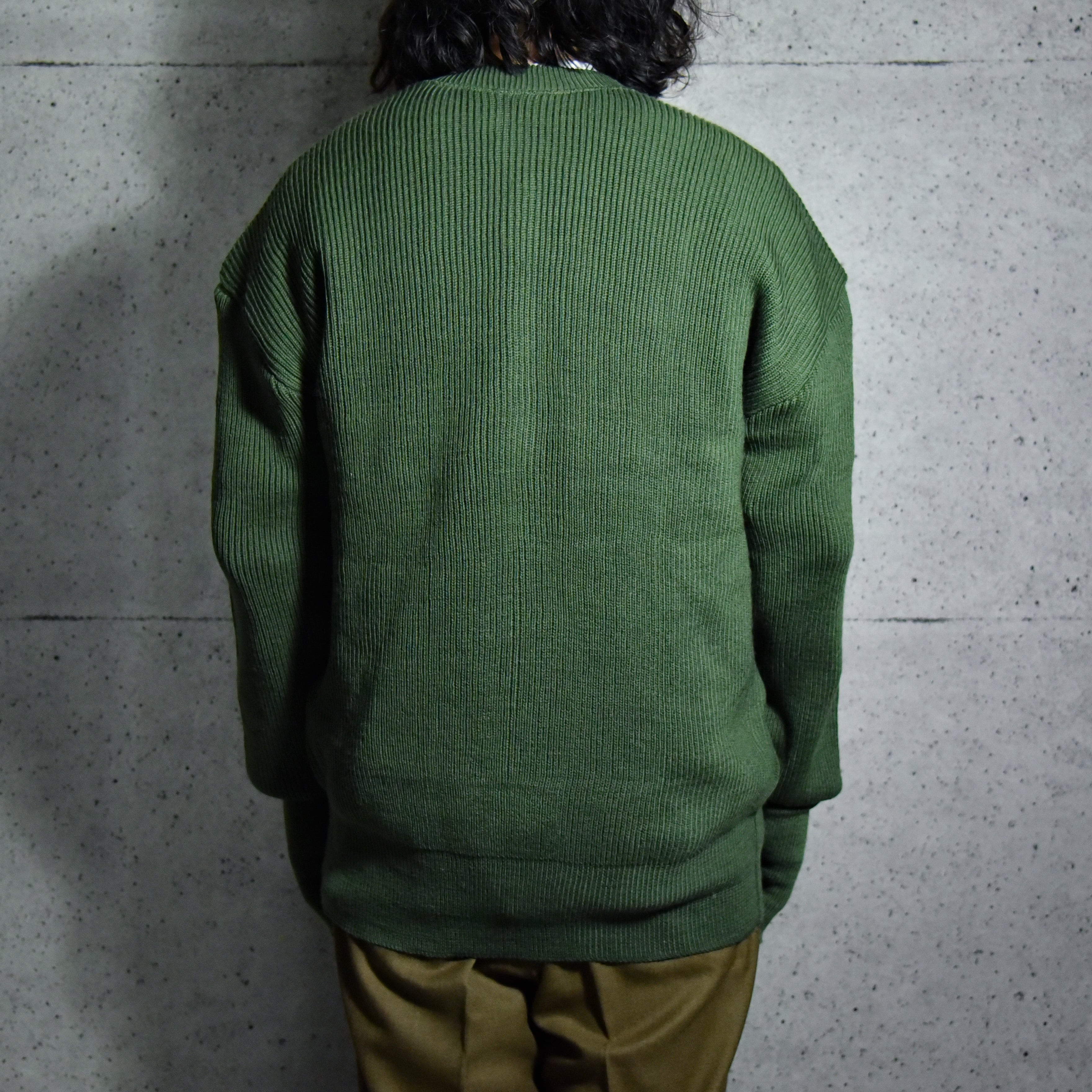 DEAD STOCK】Swedish Army Zip-up Rib Cardigan スウェーデン軍 ジップ